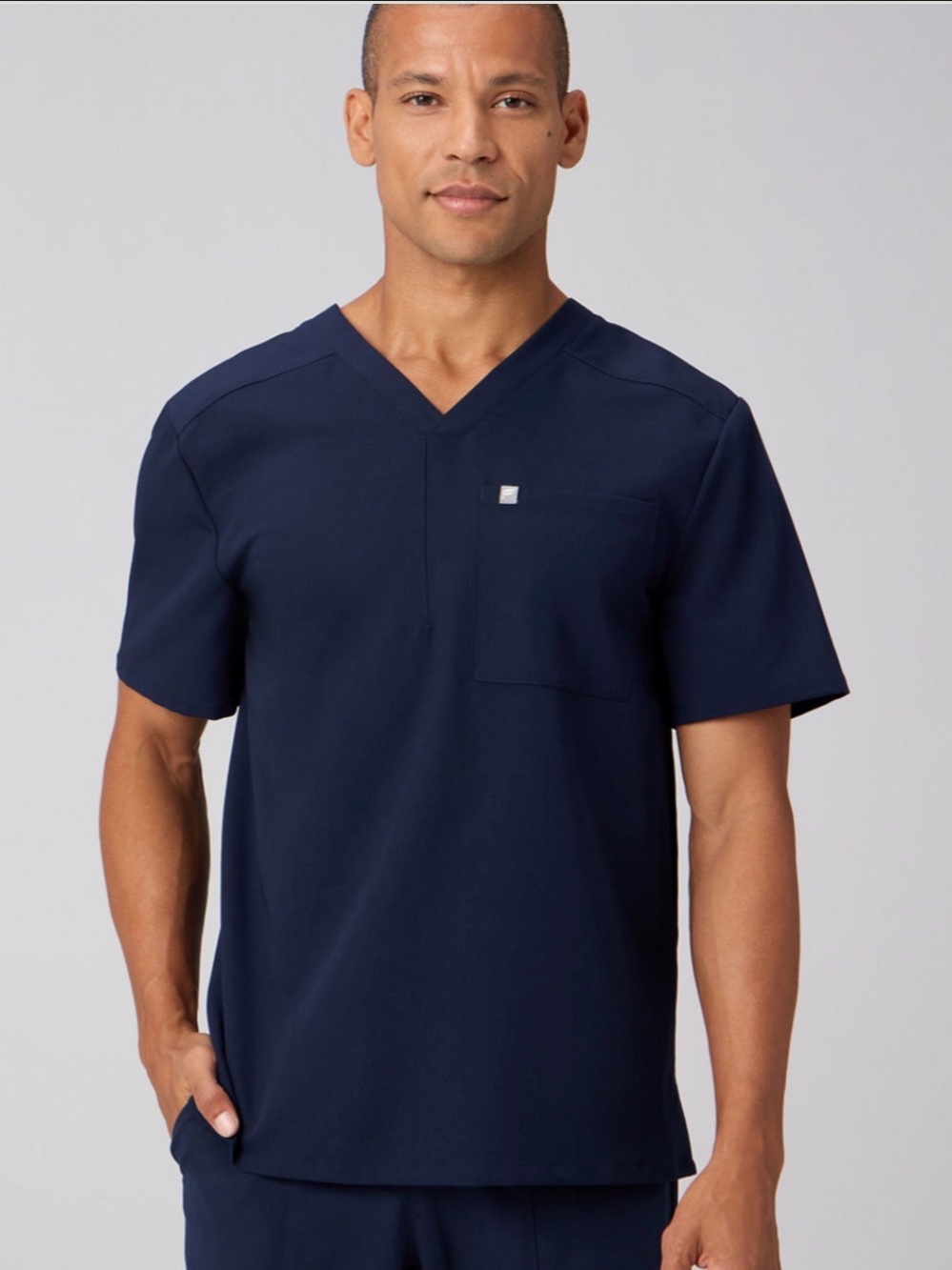 Fabletic's Men's Navy V-Neck Scrub Top